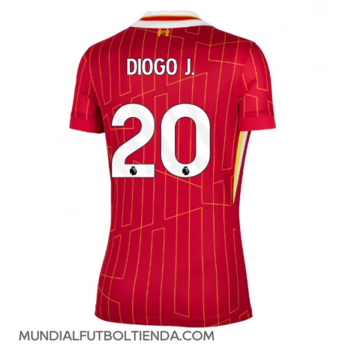 Camiseta Liverpool Diogo Jota #20 Primera Equipación Replica 2024-25 para mujer mangas cortas